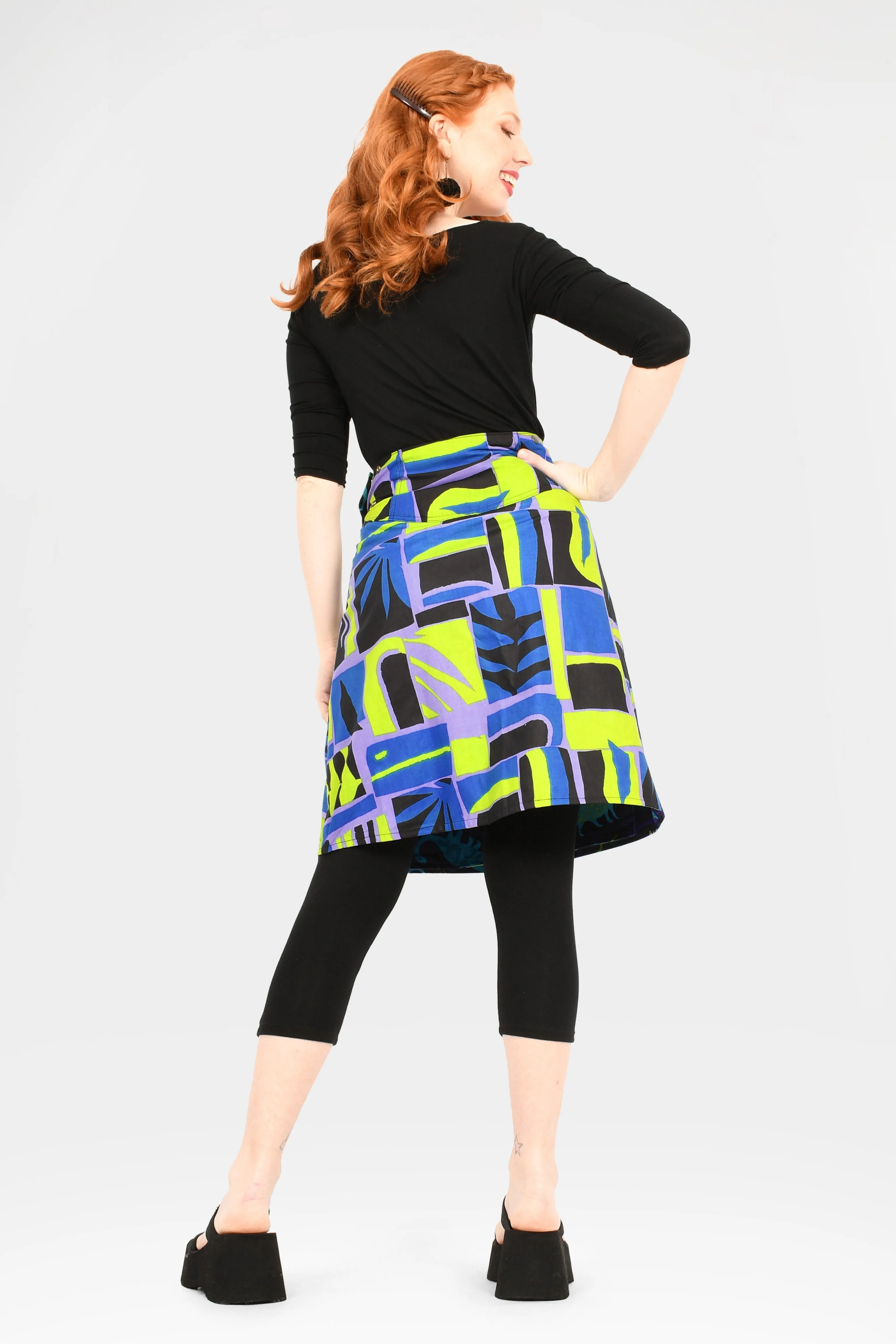 Aluula Long Reversible Button Skirt