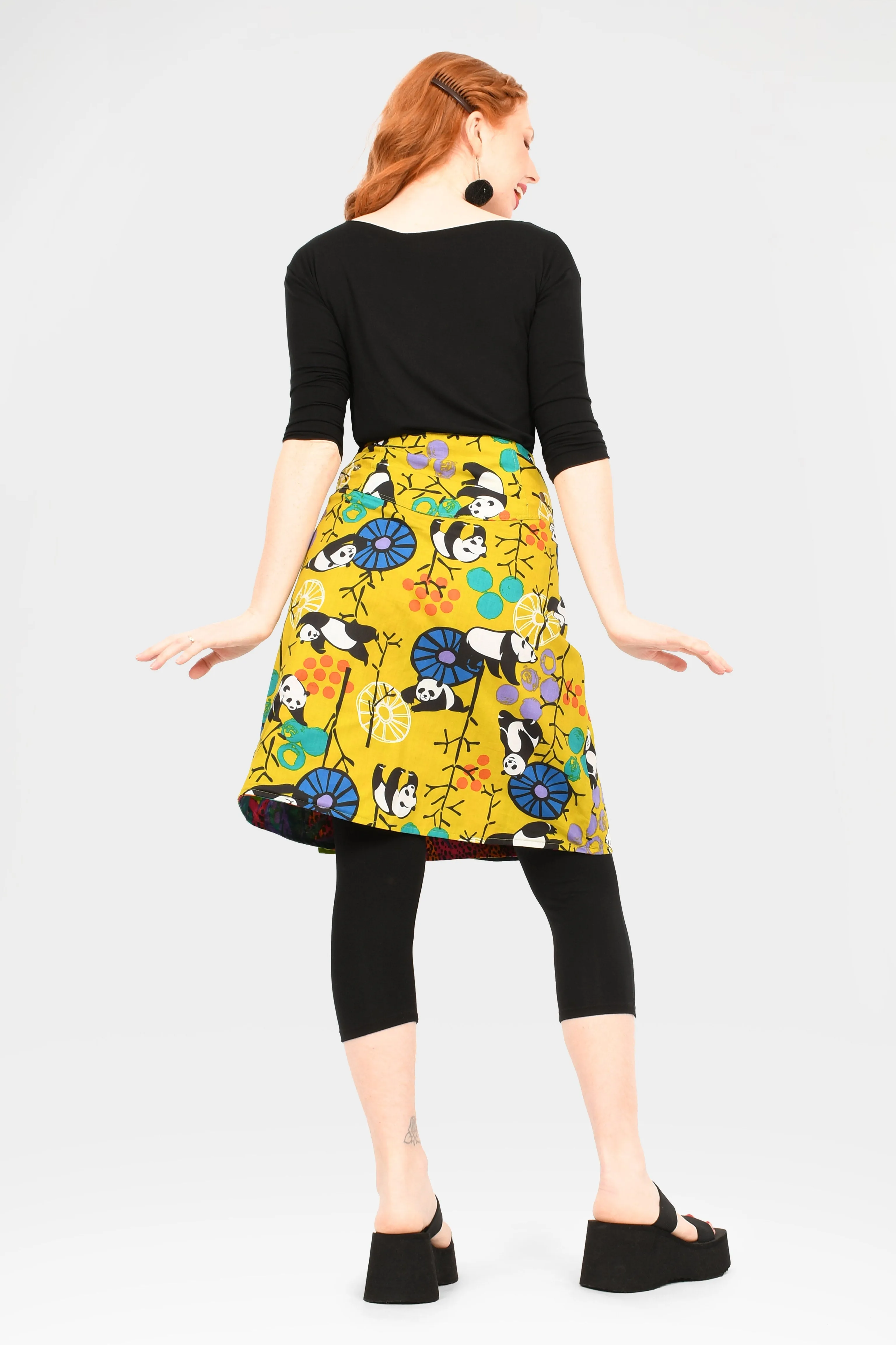 Aluula Long Reversible Button Skirt