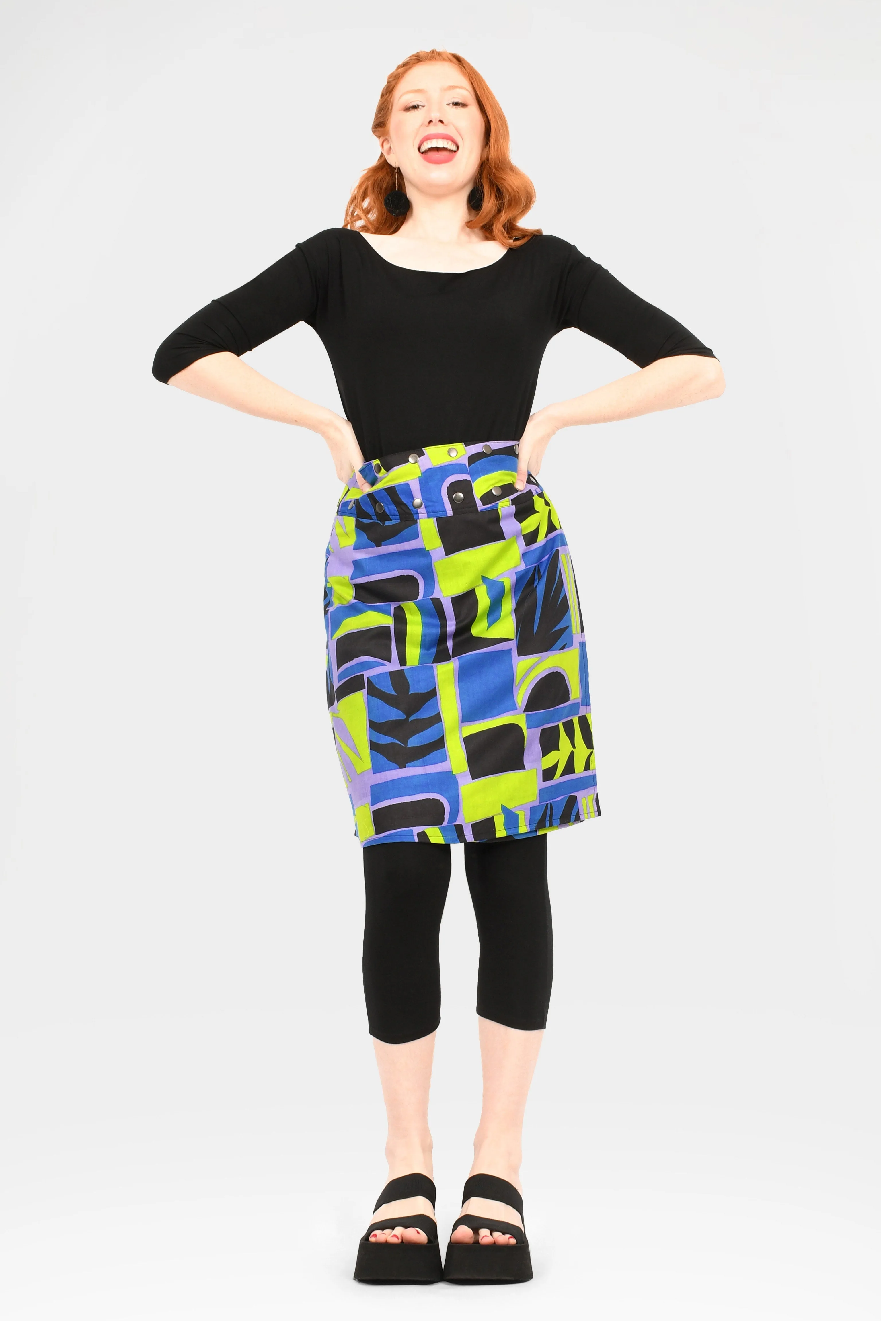 Aluula Long Reversible Button Skirt