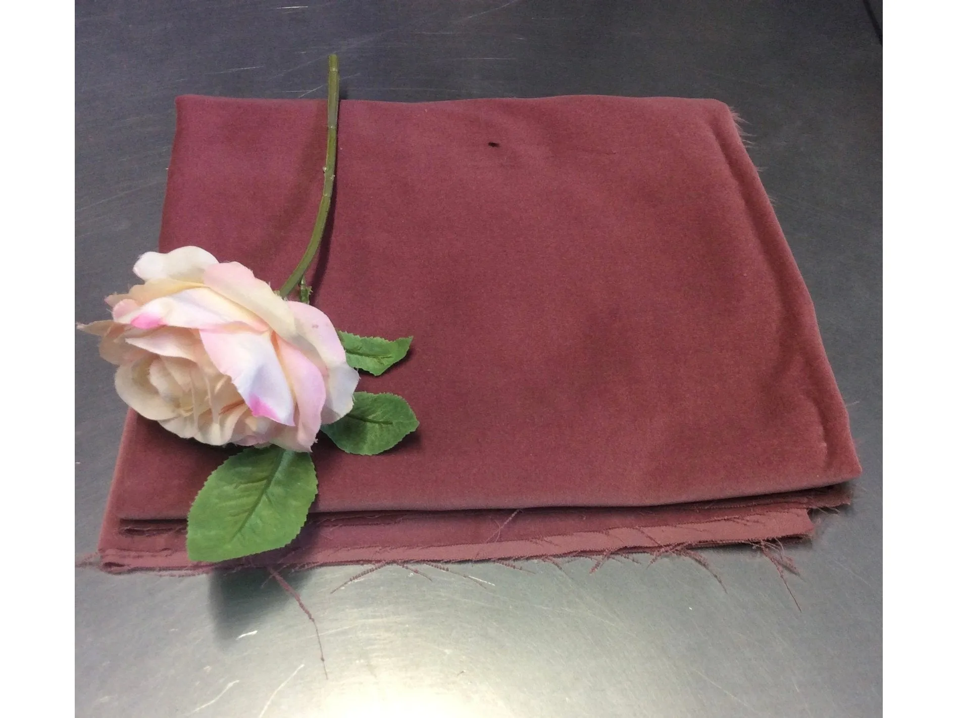 ANTIQUE ROSE (Dusty Pink) - Cotton Dressmaking Velvet / Velveteen Fabric. Material - Lightweight, for Cushions, Crafts & Sewing