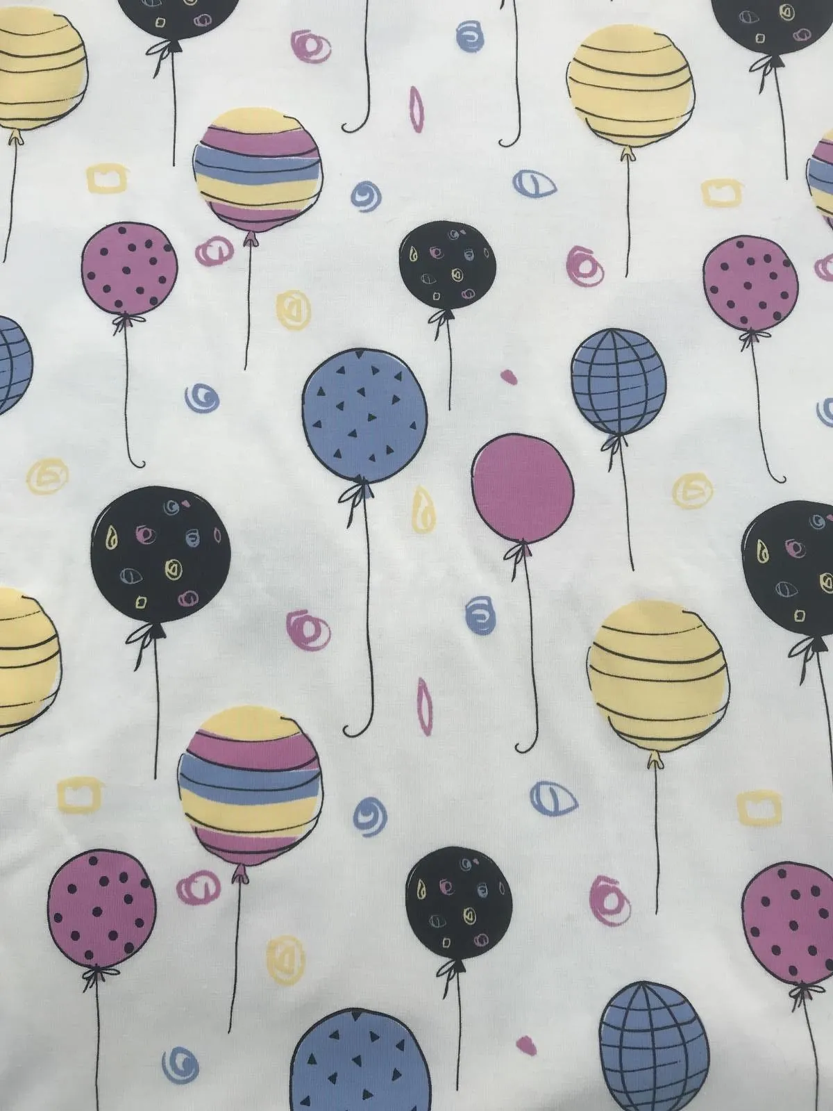 Balloons Cotton Jersey UV Colour Changing Light Sun Reactive Fabric 58" MT955-2