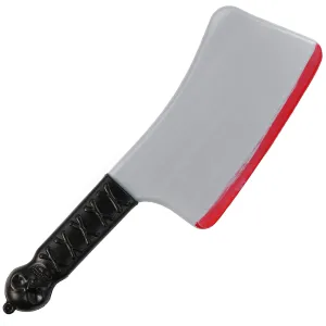 Bloody Cleaver Costume Knife - Fake Weapon Meat Cleaver Prop with Blood and Jolly Roger Handle