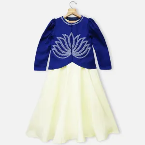 Blue Lotus Jacket With Gown