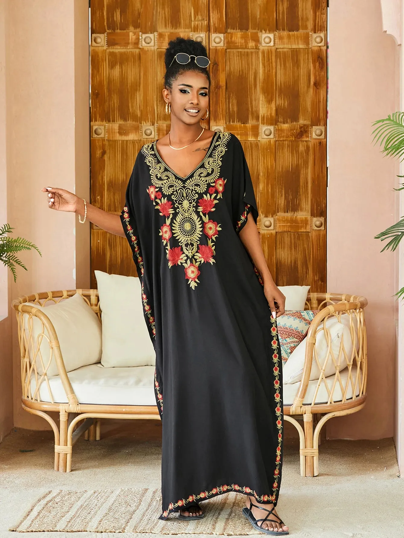 Boho Embroidered Vintage Kaftan