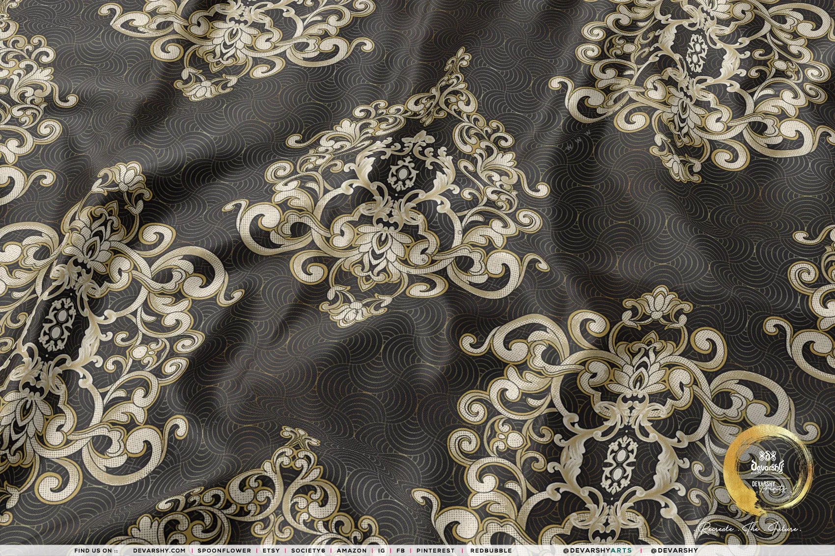 Brocade Print Apparel Fabric 3Meters , 9 Designs | 8 Fabrics Option | Fabric By the Yard | 066