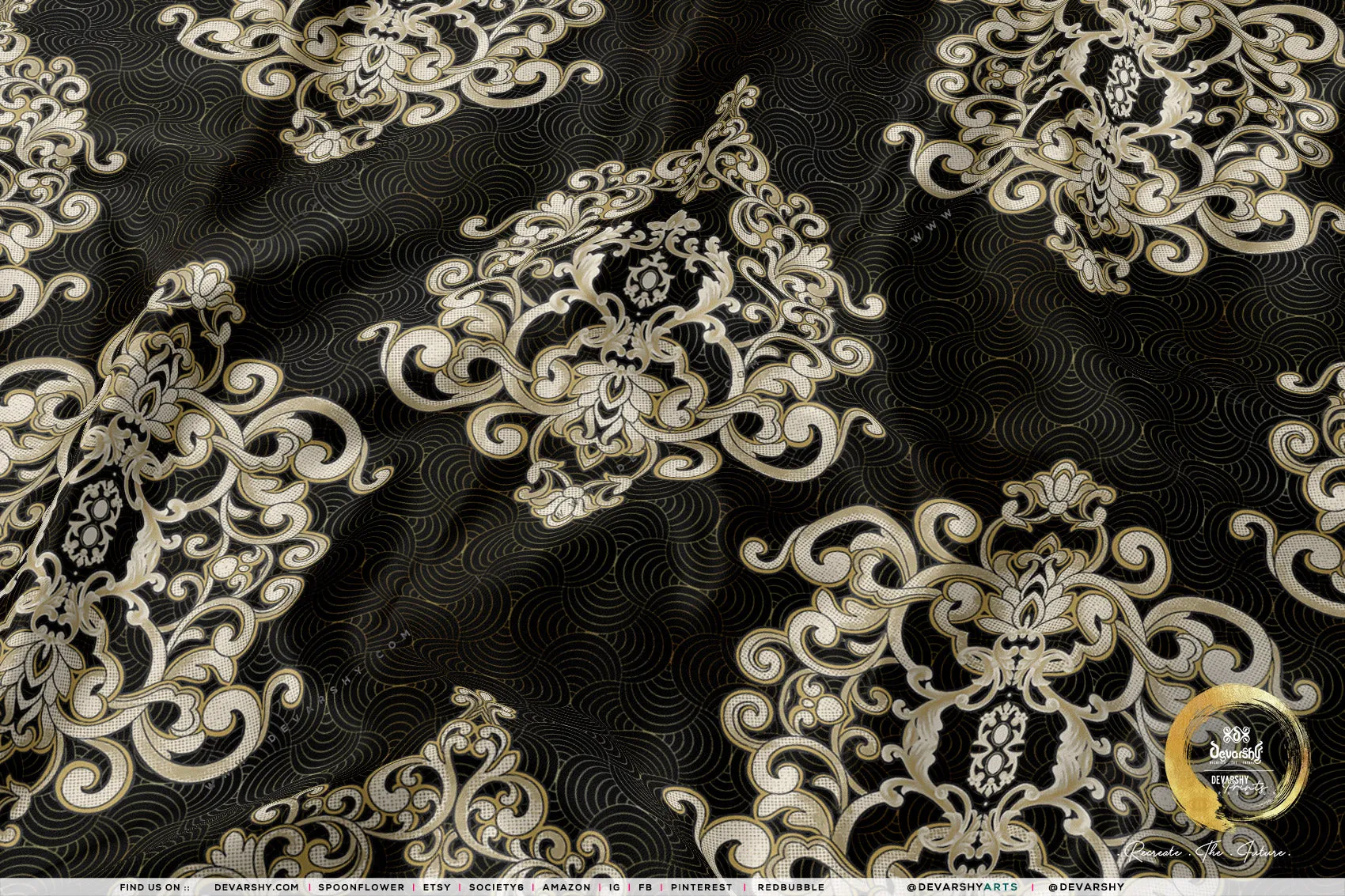 Brocade Print Apparel Fabric 3Meters , 9 Designs | 8 Fabrics Option | Fabric By the Yard | 066