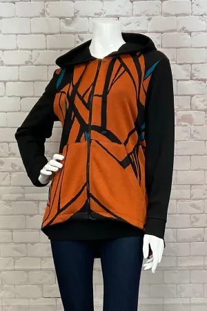 COLOUR YOUR DAY ORANGE HOODIE JACKET