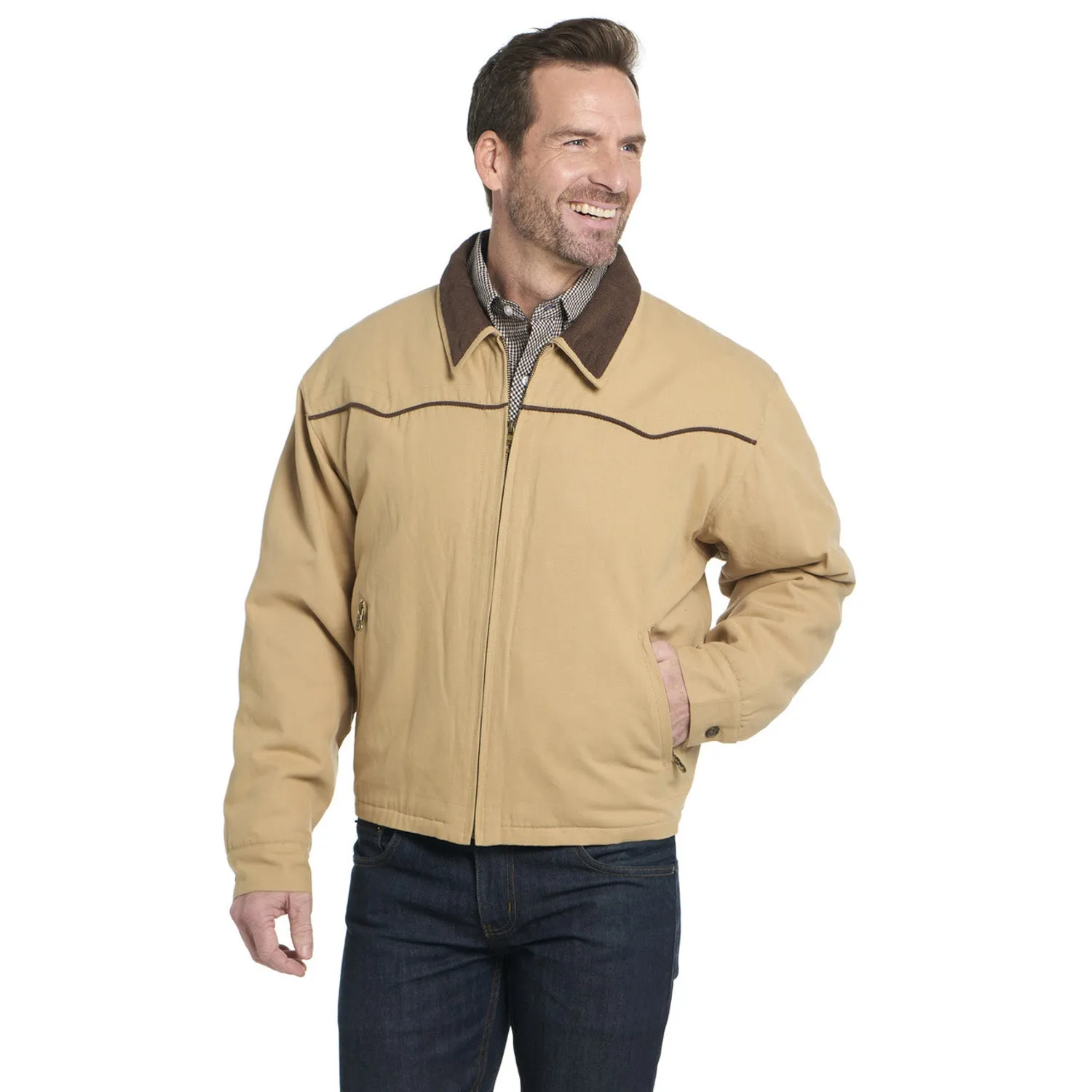 Cripple Creek Mens Cord Collar CCP Winter Wheat 100% Cotton Cotton Jacket