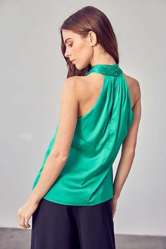 Cross Neck Sleeveless Top