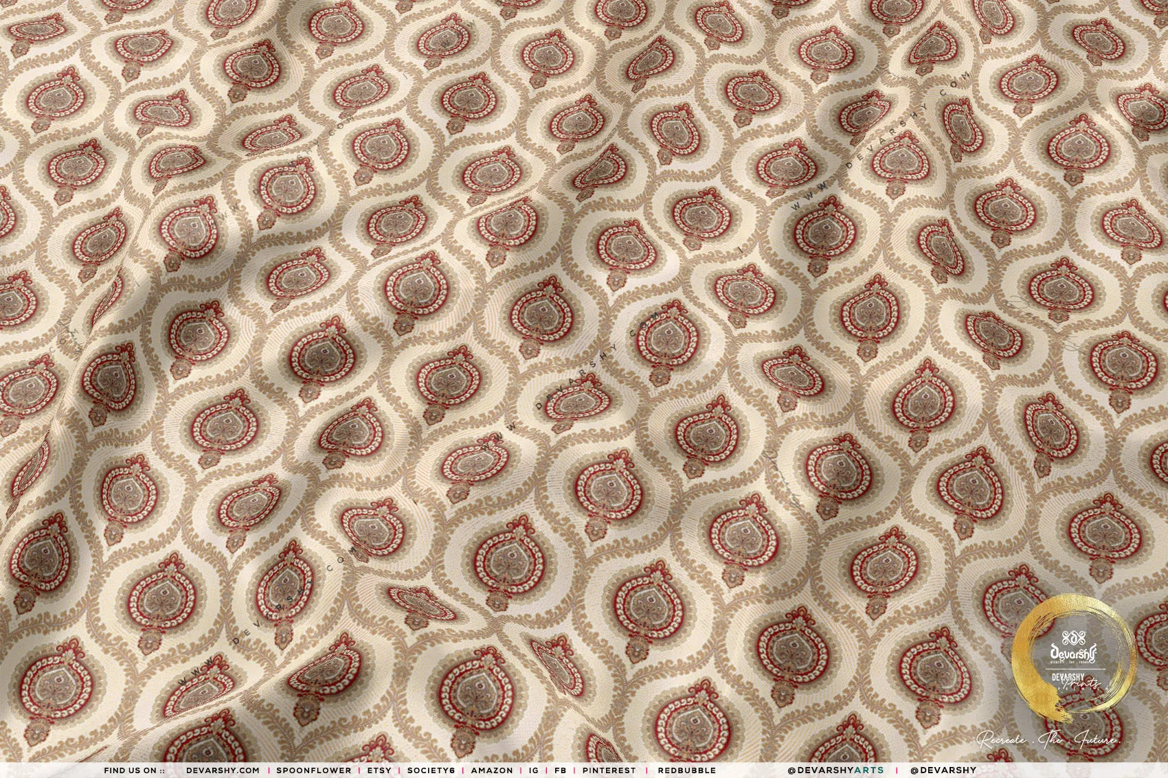 DamasQus Apparel Fabric 3Meters , 9 Designs | 8 Fabric Options | Damask Fabric By the Yard | 075