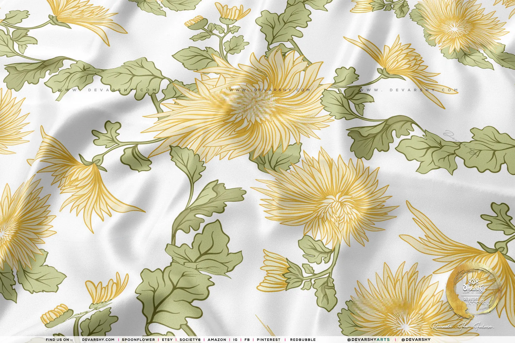 Florals Pattern Apparel Fabric 3Meters , 9 Designs | 8 Fabric Options | Fabric By the Yard | D20132