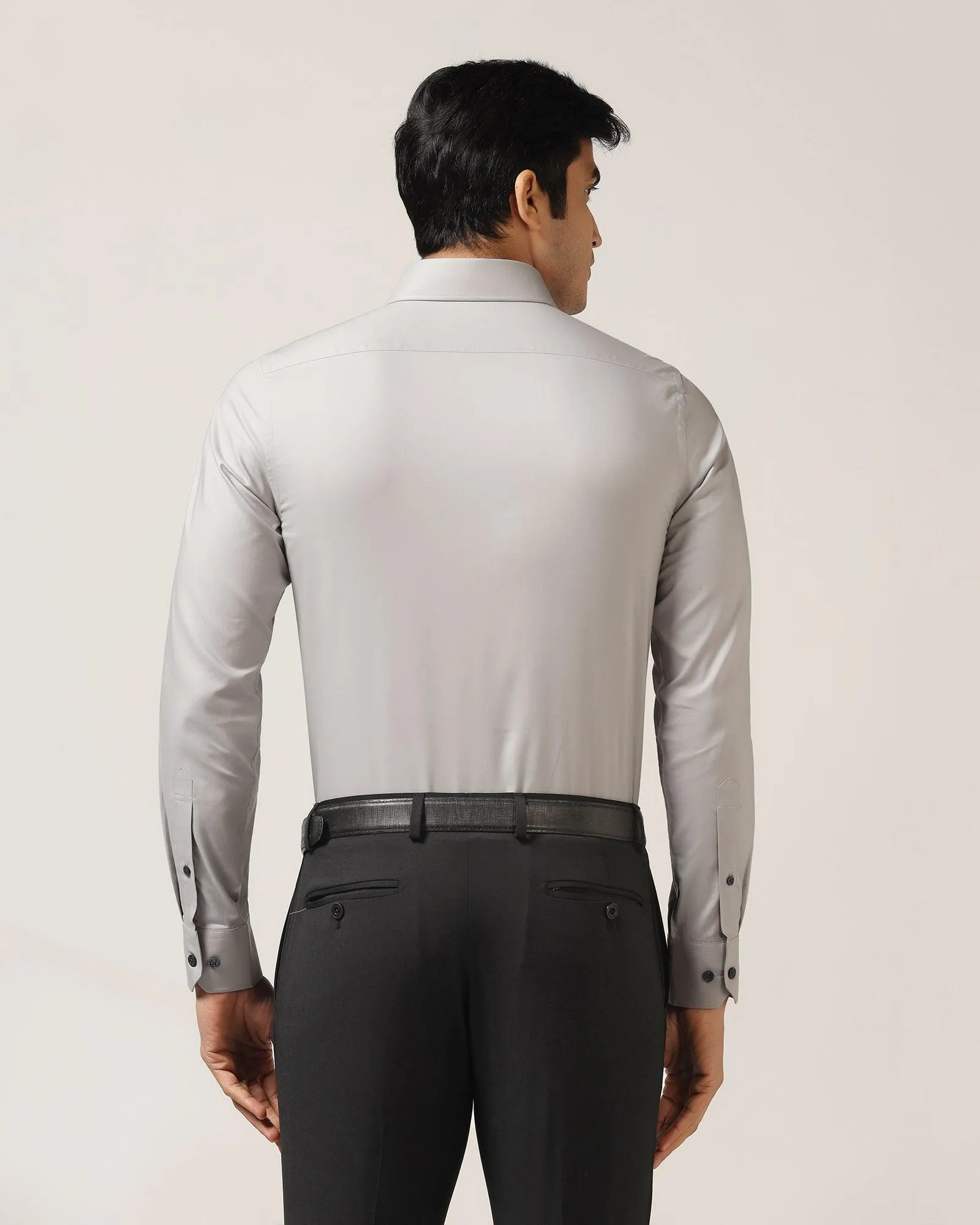 Formal Grey Solid Shirt - Retro