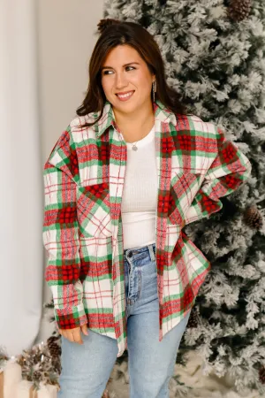 Gift Giving Plaid Shacket