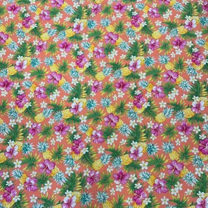 Gift Wrapping Fabric / Furoshiki - Pineapple,Hiibiscus and plumeria