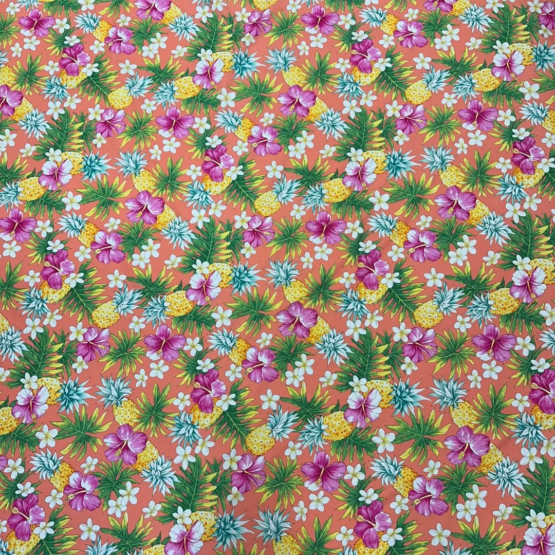 Gift Wrapping Fabric / Furoshiki - Pineapple,Hiibiscus and plumeria