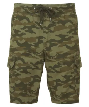 Green - Men’s camo cargo utility shorts