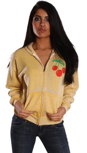 Jet Burnout Cherry Hoodie Yellow