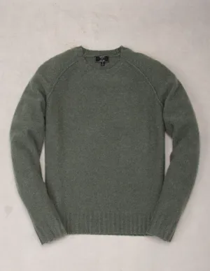 Kent Wool Crewneck Sweater in Sage Green