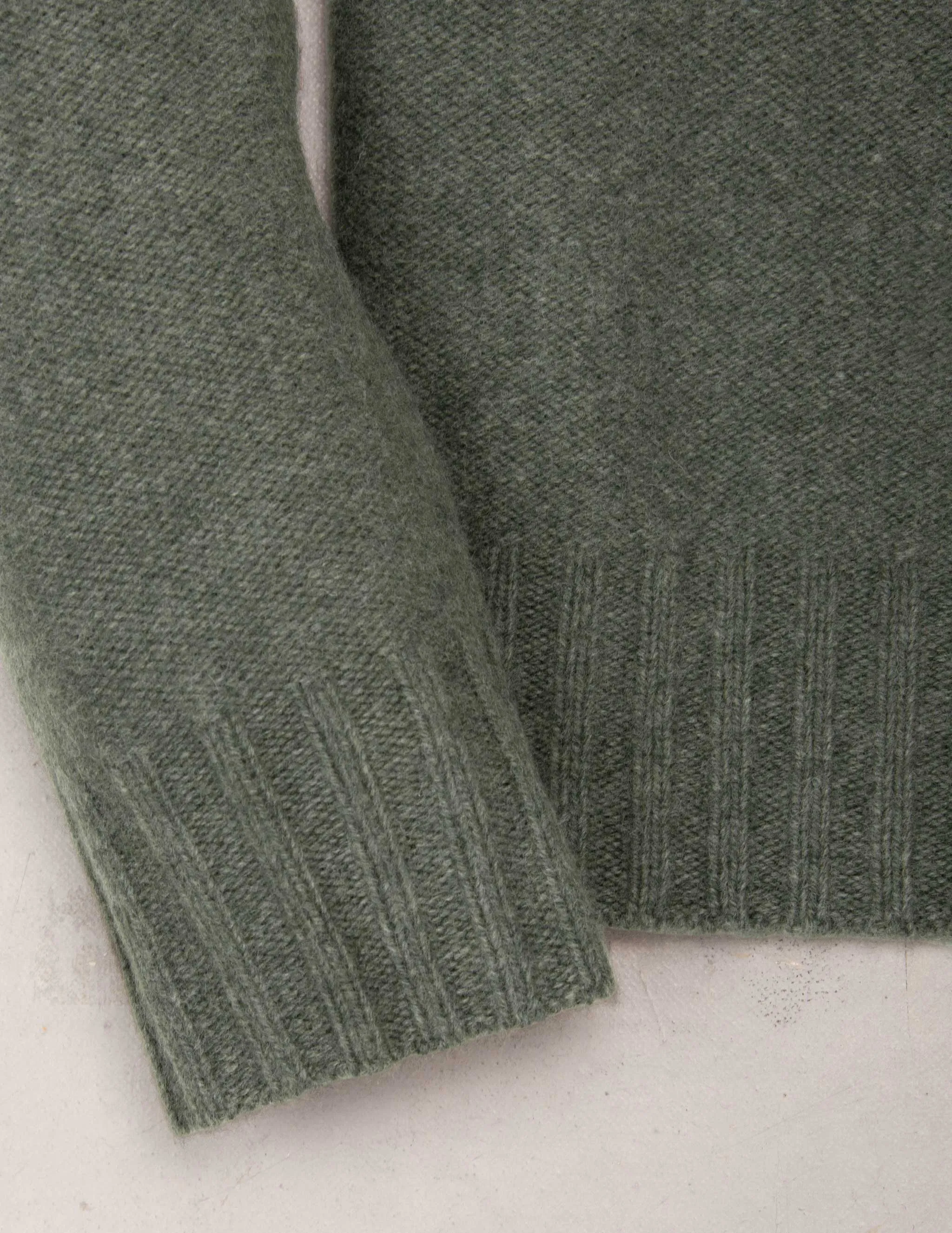 Kent Wool Crewneck Sweater in Sage Green