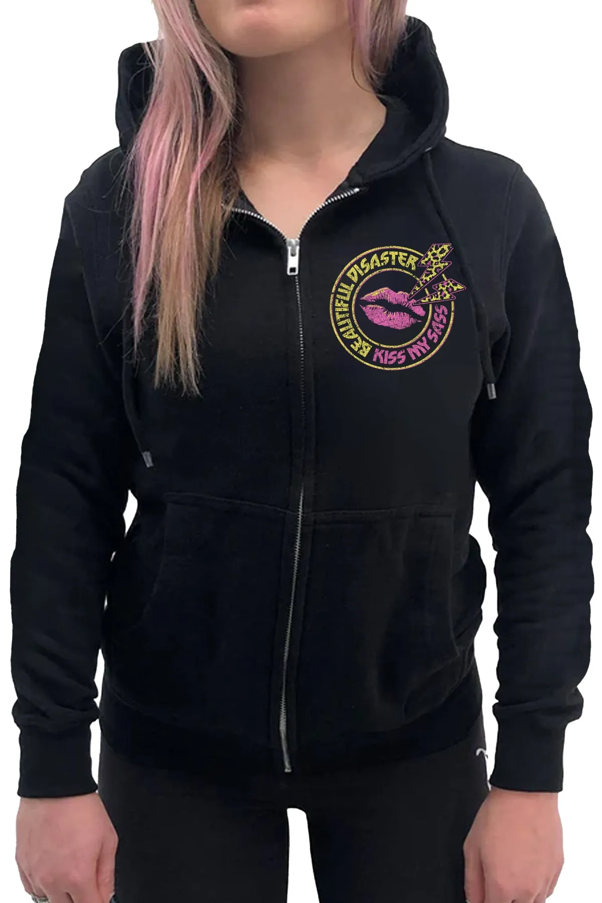 Kiss My Sass Zip Hoodie