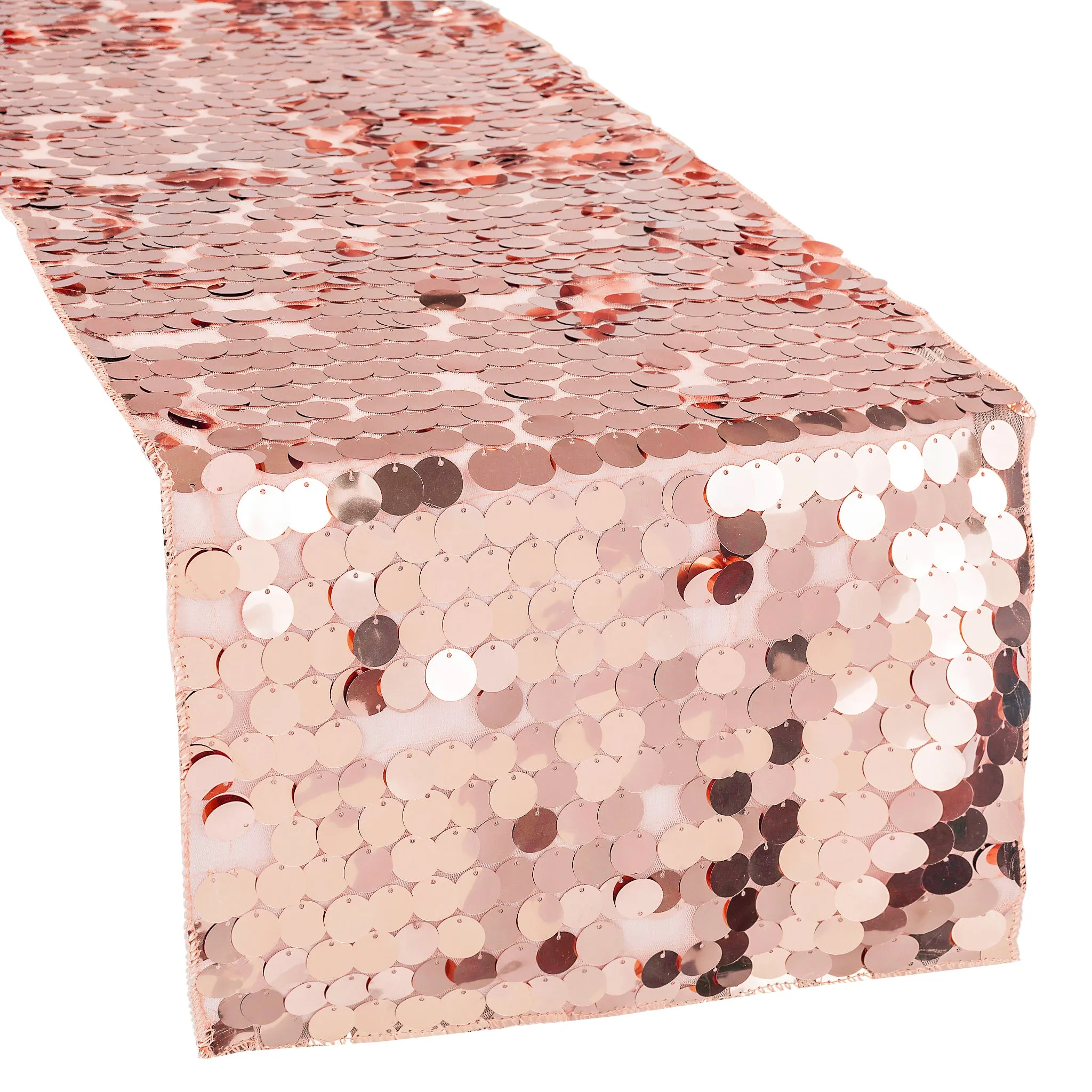 Large Payette Sequin Table Runner - Blush/Rose Gold