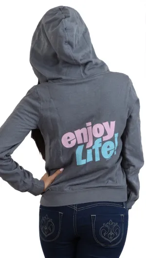 Local Celebrity Enjoy Life Hoody in Grey