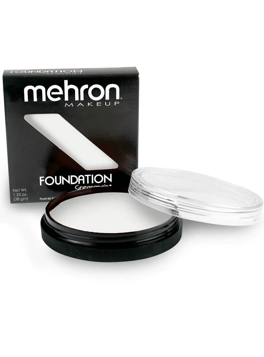 Mehron White Greasepaint Foundation Makeup