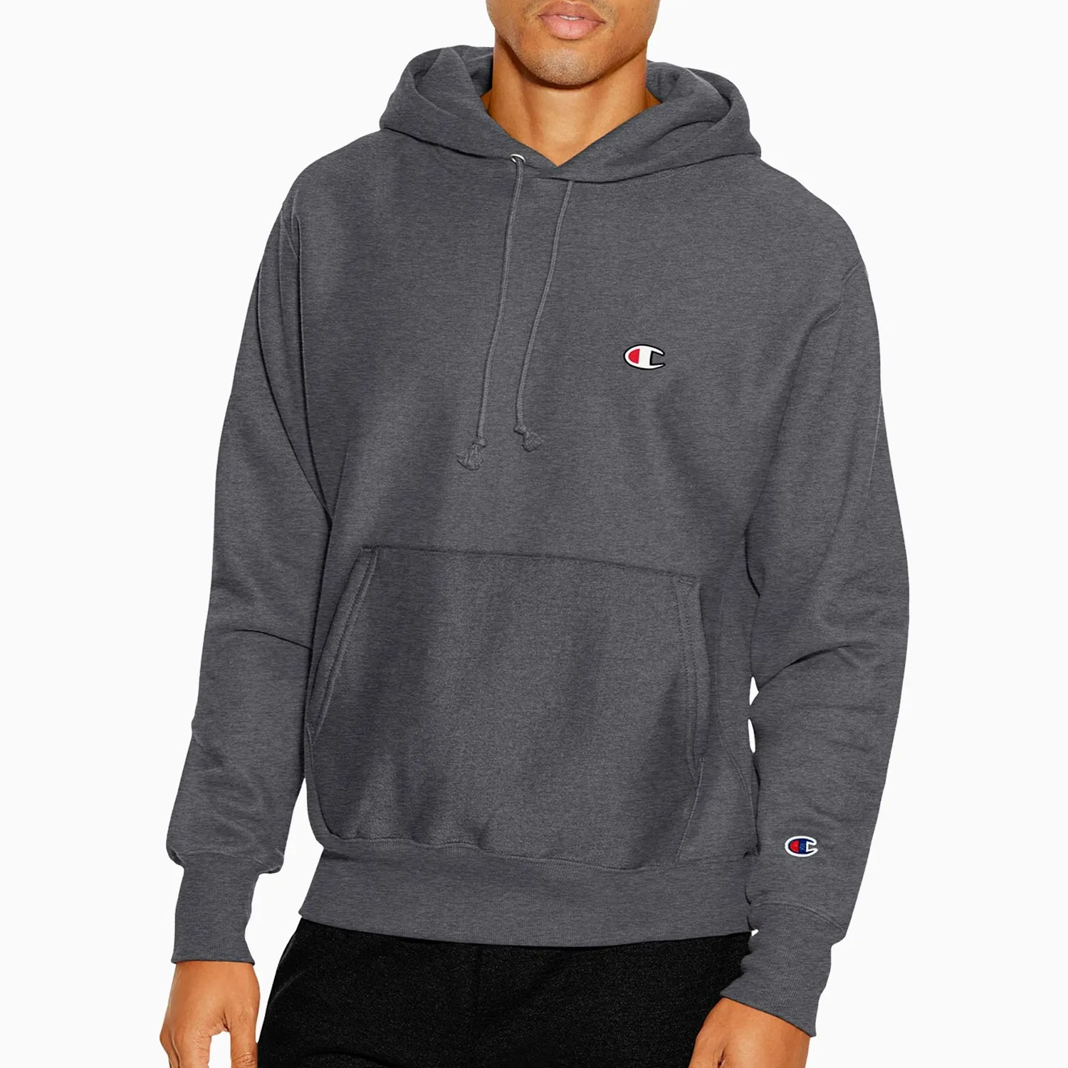 Men's Reverse Weave Fleece Pull Over Hoodie