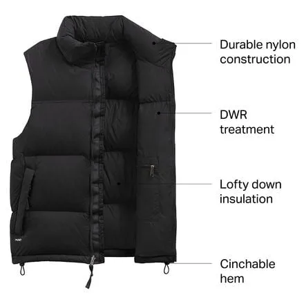 Men's The North Face 1996 Nuptse Retro Vest in Recycled TNF Black