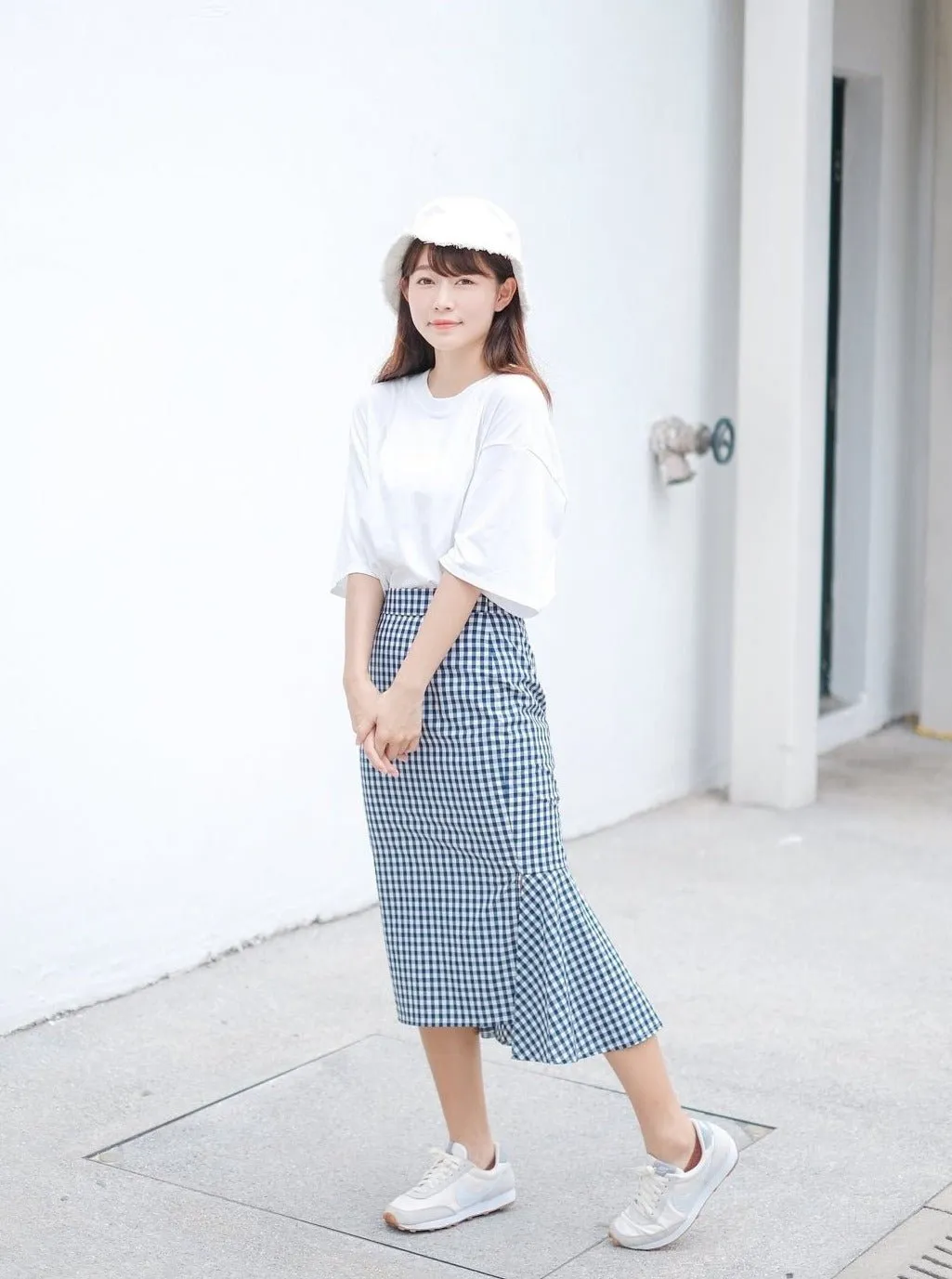 Mermaid Checkered Skirt*