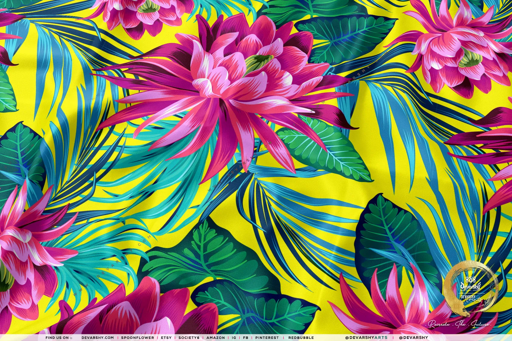 Multi Florals Apparel Fabric 3Meters , 9 Designs | 8 Fabrics Option | Fabric By the Yard | D20133