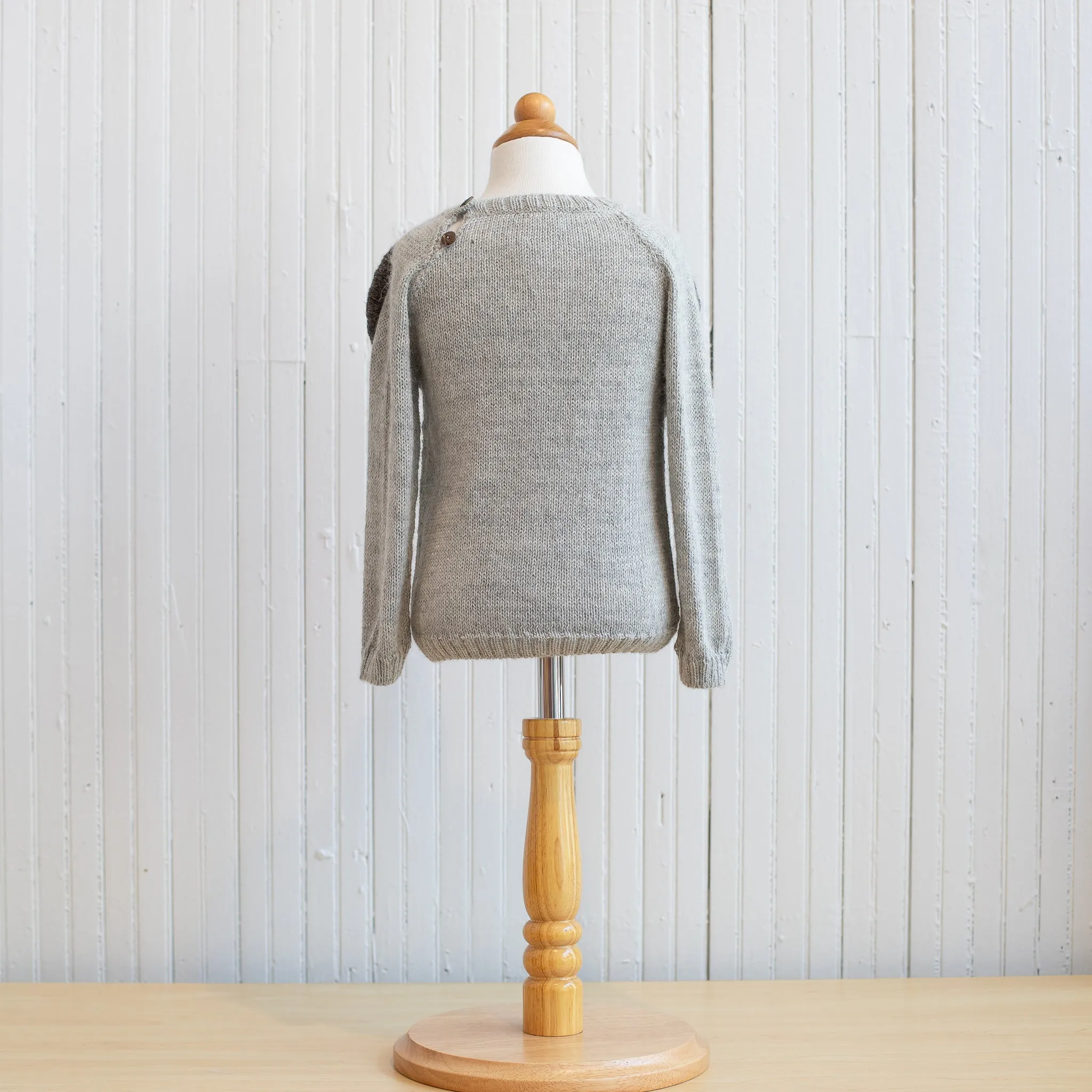 Nanay Floppy Ears Elephant Sweater in Light Grey