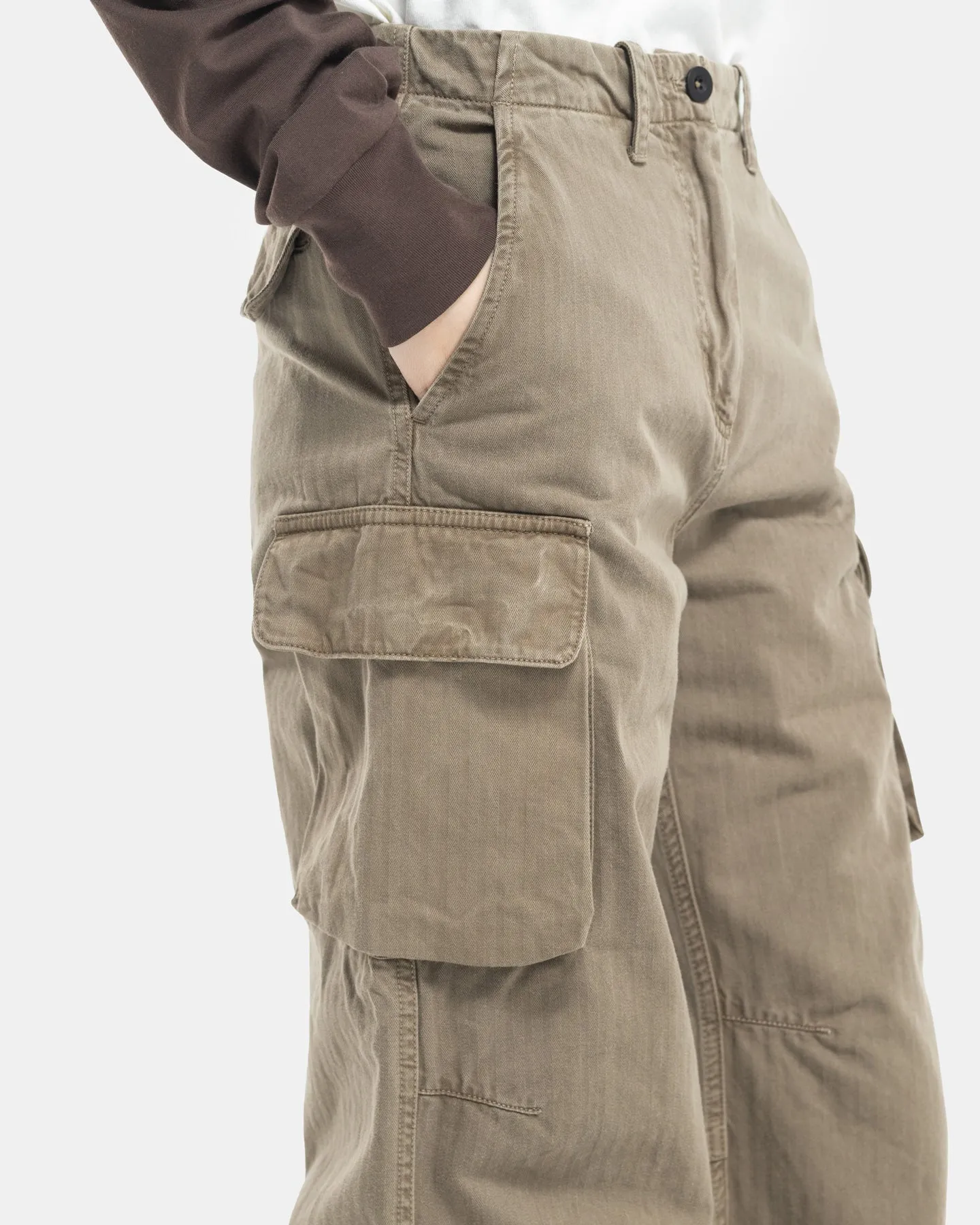 Peak Cargo in Uniform Olive Herringbone