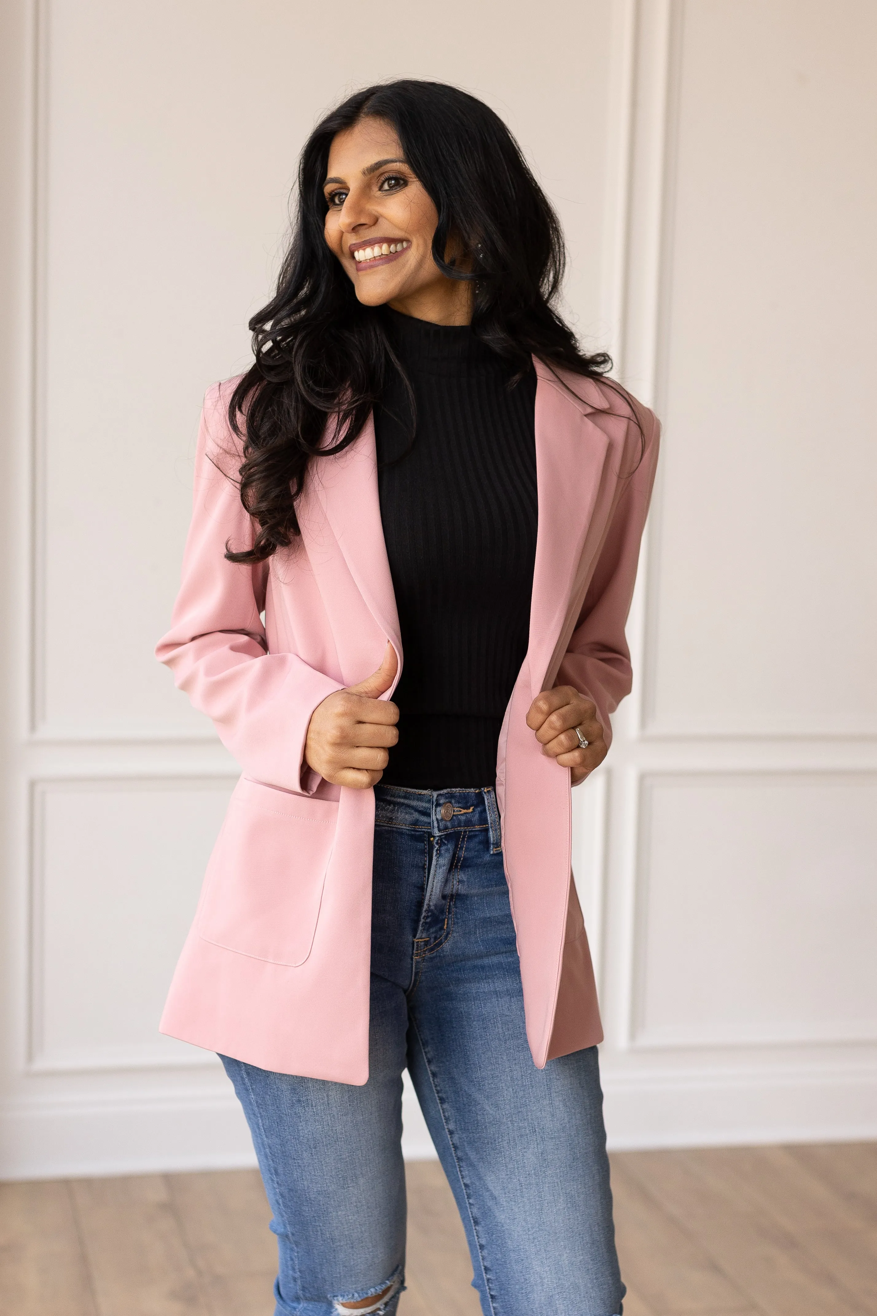 Pink Boyfriend Blazer