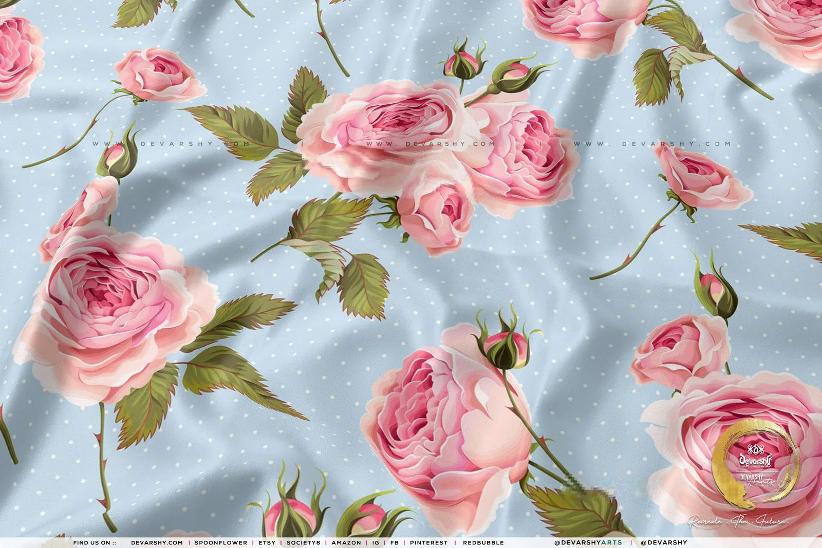 Pink Florals Apparel Fabric 3Meters , 9 Designs | 8 Fabrics Option | Fabric By the Yard | D20135