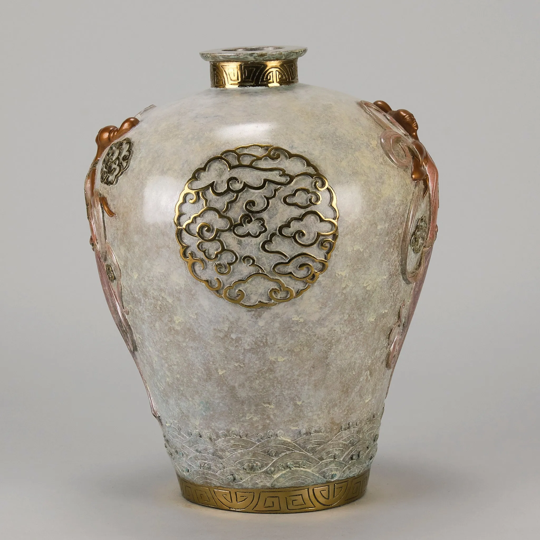 "Oriental Mystery Bronze Vase" by Erté