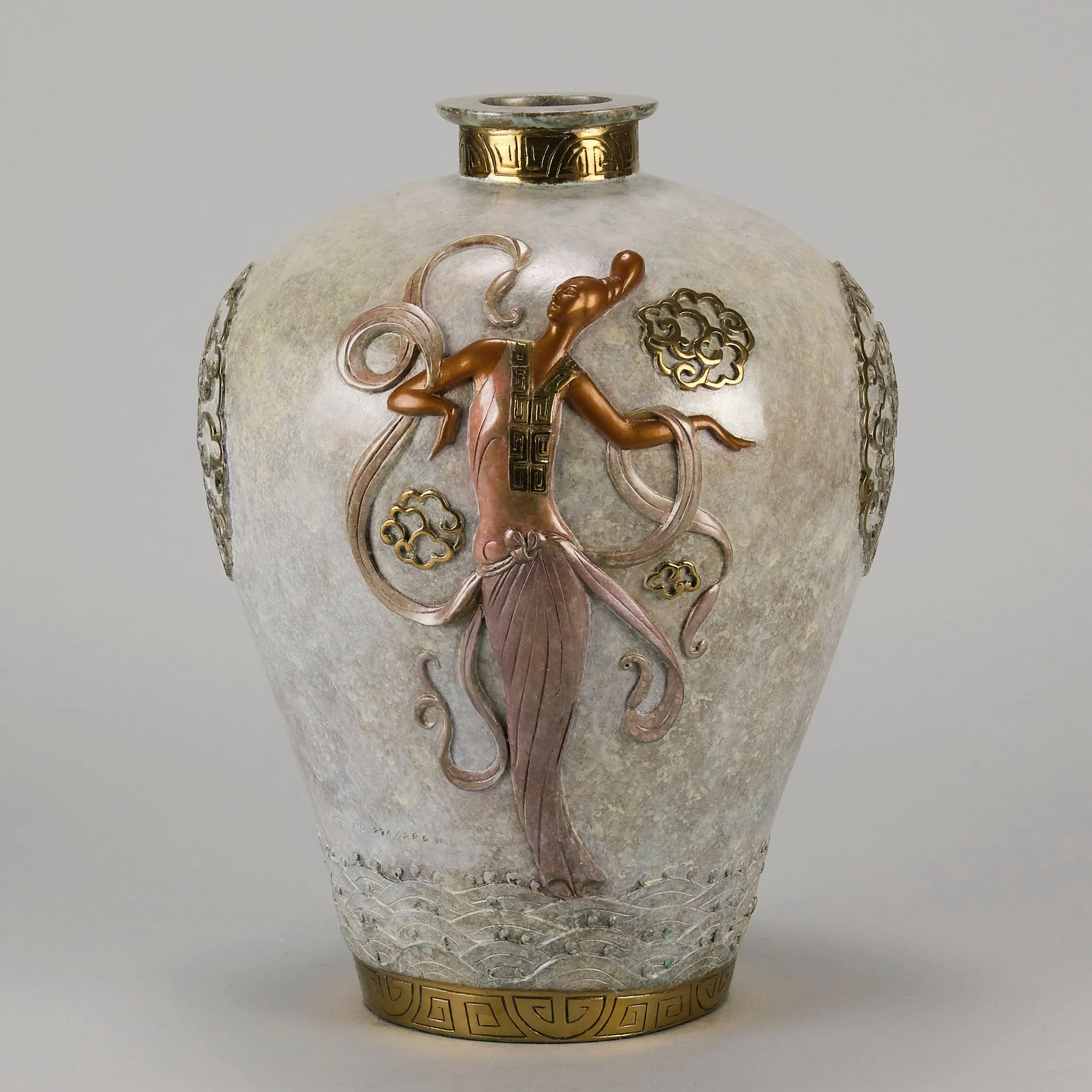 "Oriental Mystery Bronze Vase" by Erté