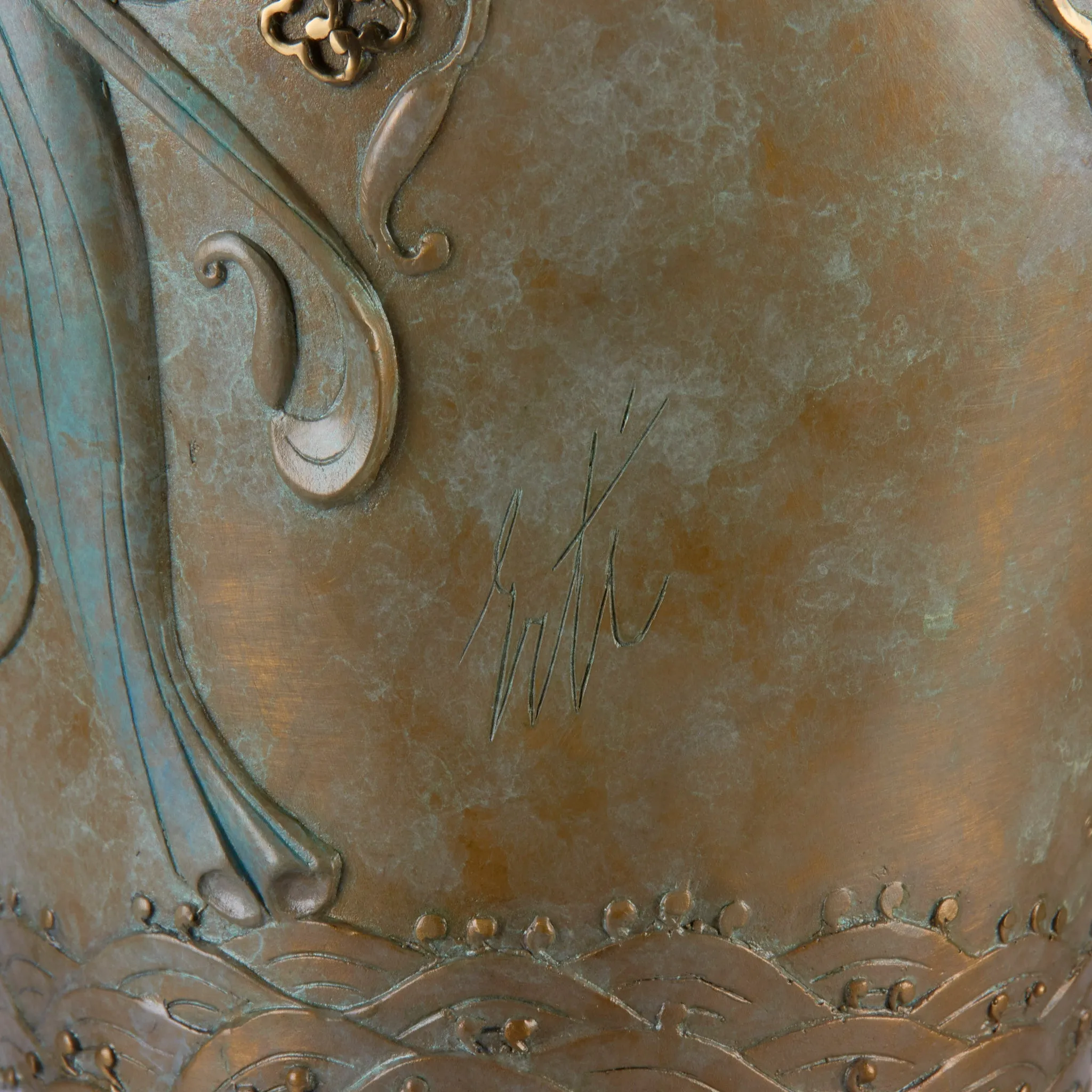 "Oriental Mystery" Bronze Vase by Erté