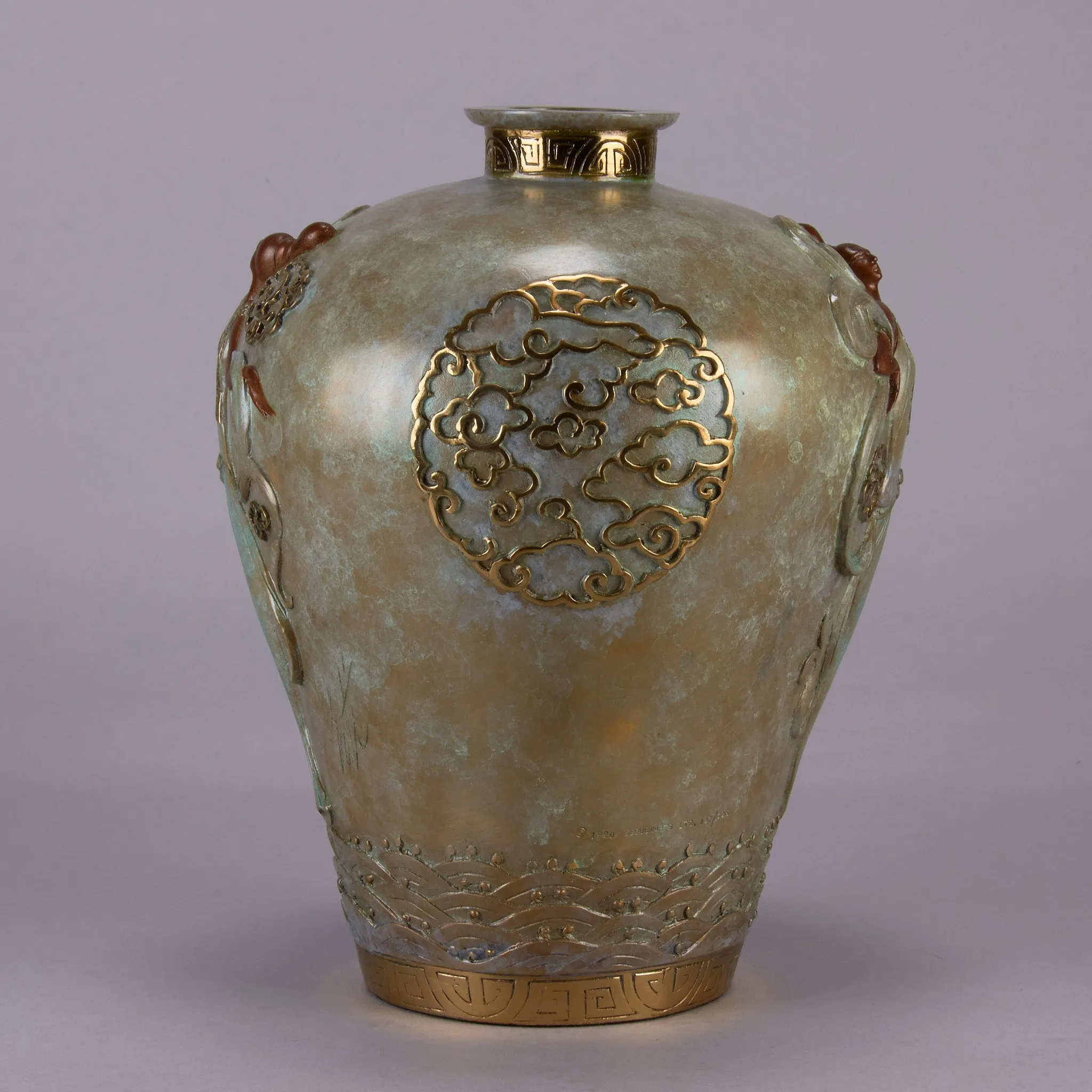 "Oriental Mystery" Bronze Vase by Erté