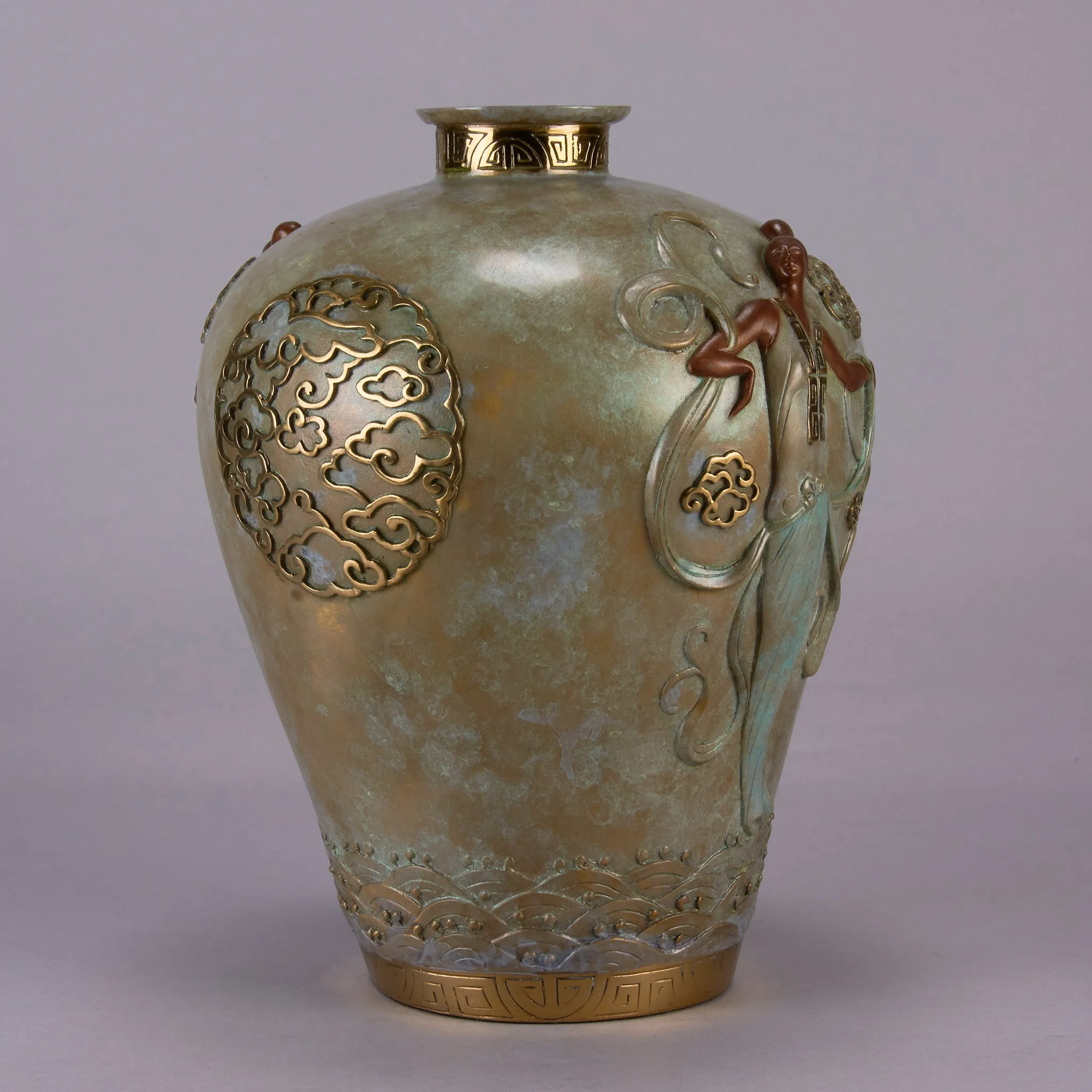 "Oriental Mystery" Bronze Vase by Erté