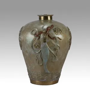 "Oriental Mystery" Bronze Vase by Erté