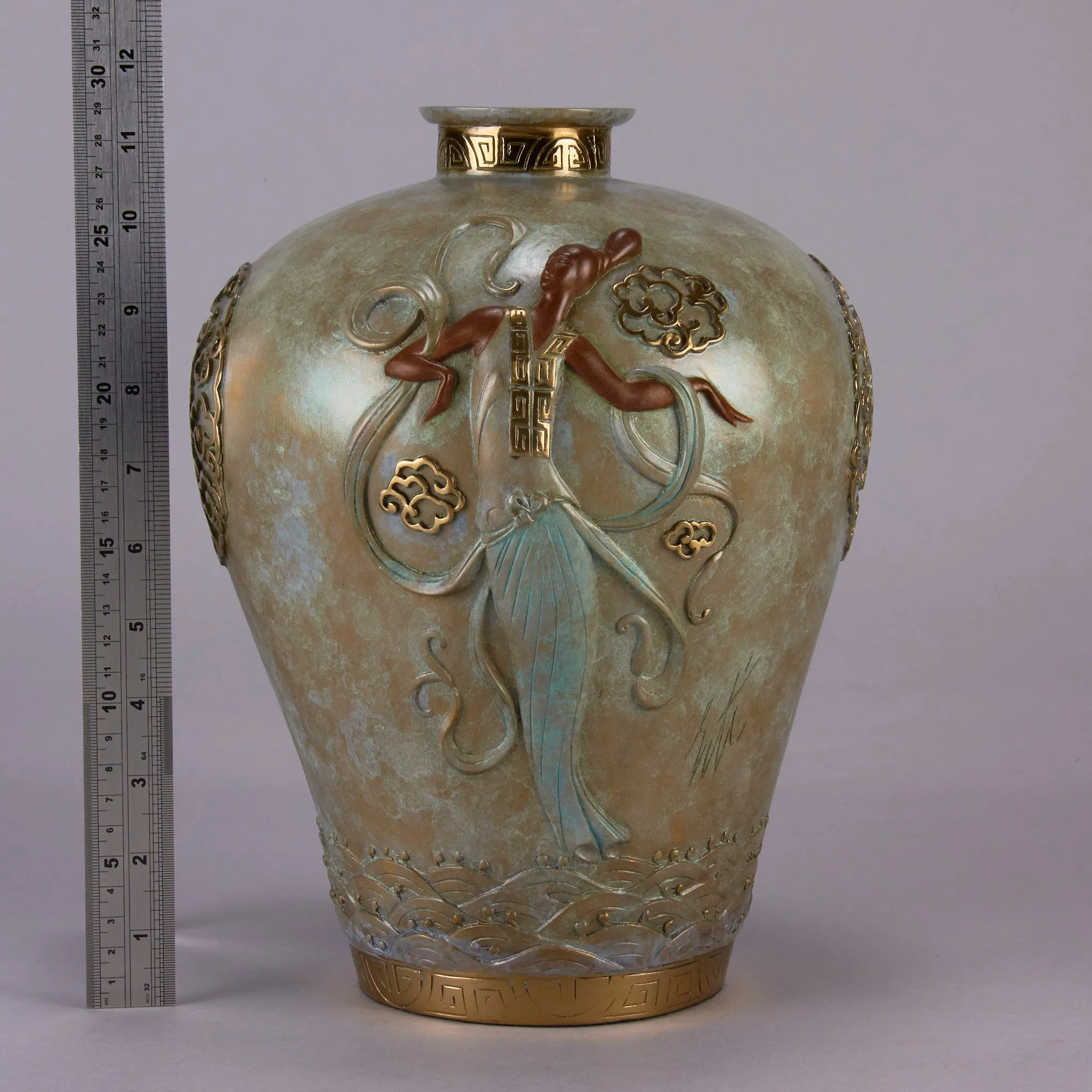 "Oriental Mystery" Bronze Vase by Erté