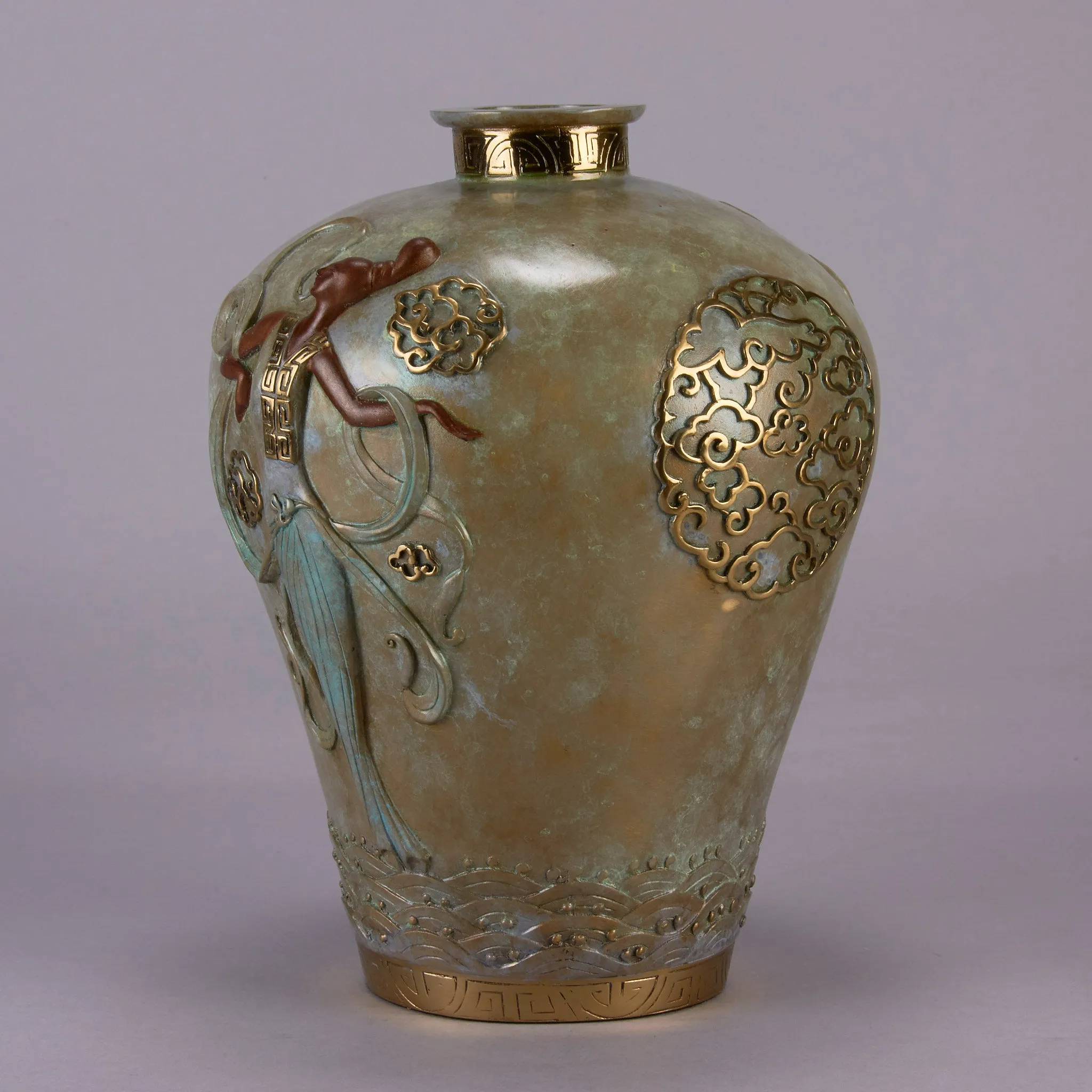 "Oriental Mystery" Bronze Vase by Erté