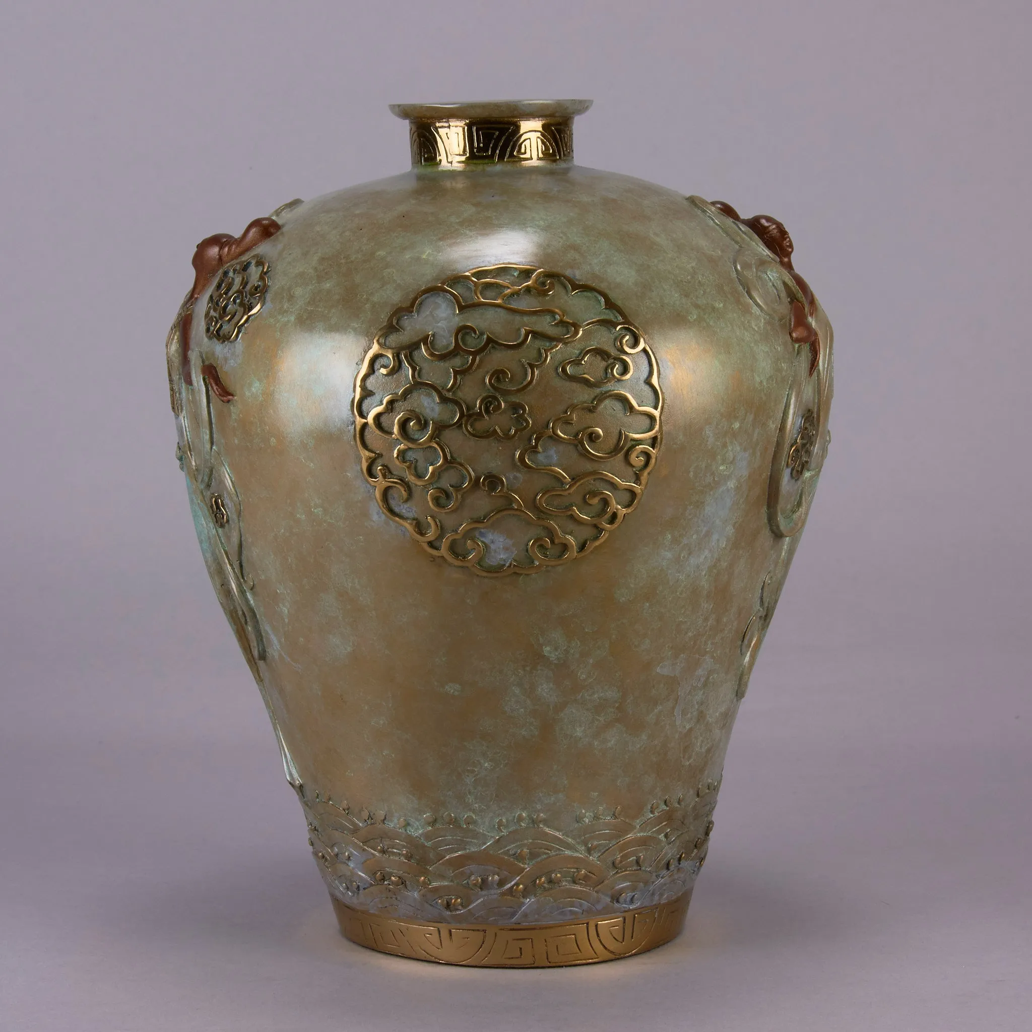 "Oriental Mystery" Bronze Vase by Erté