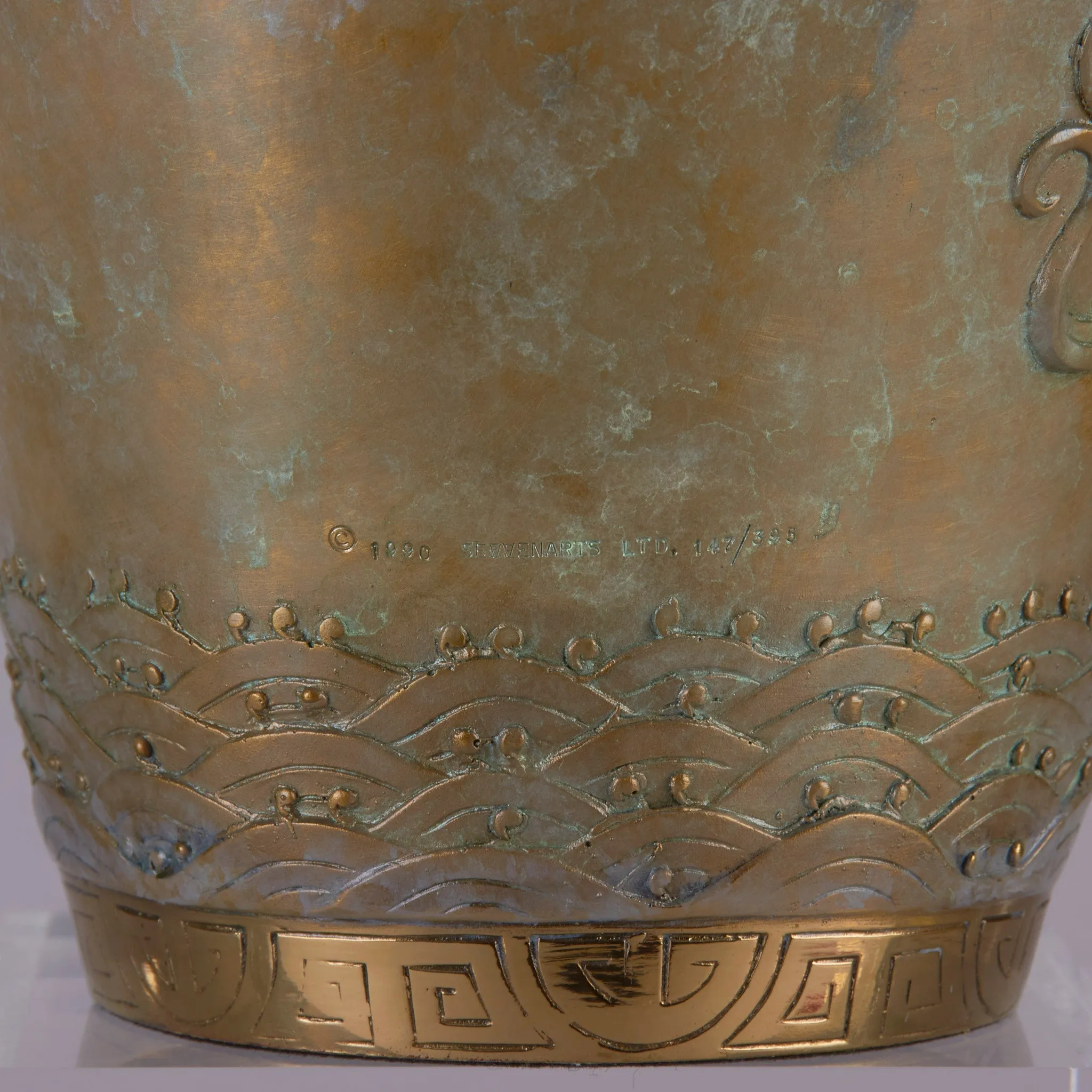 "Oriental Mystery" Bronze Vase by Erté