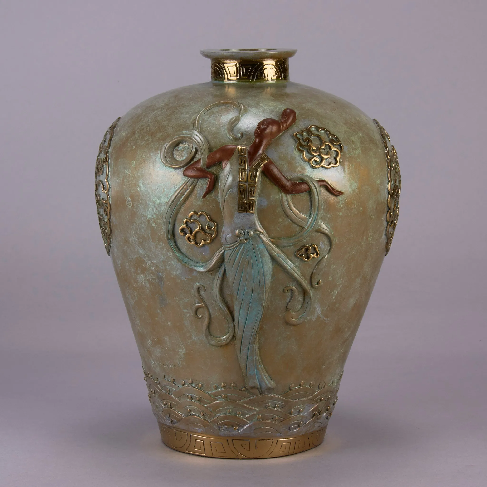 "Oriental Mystery" Bronze Vase by Erté