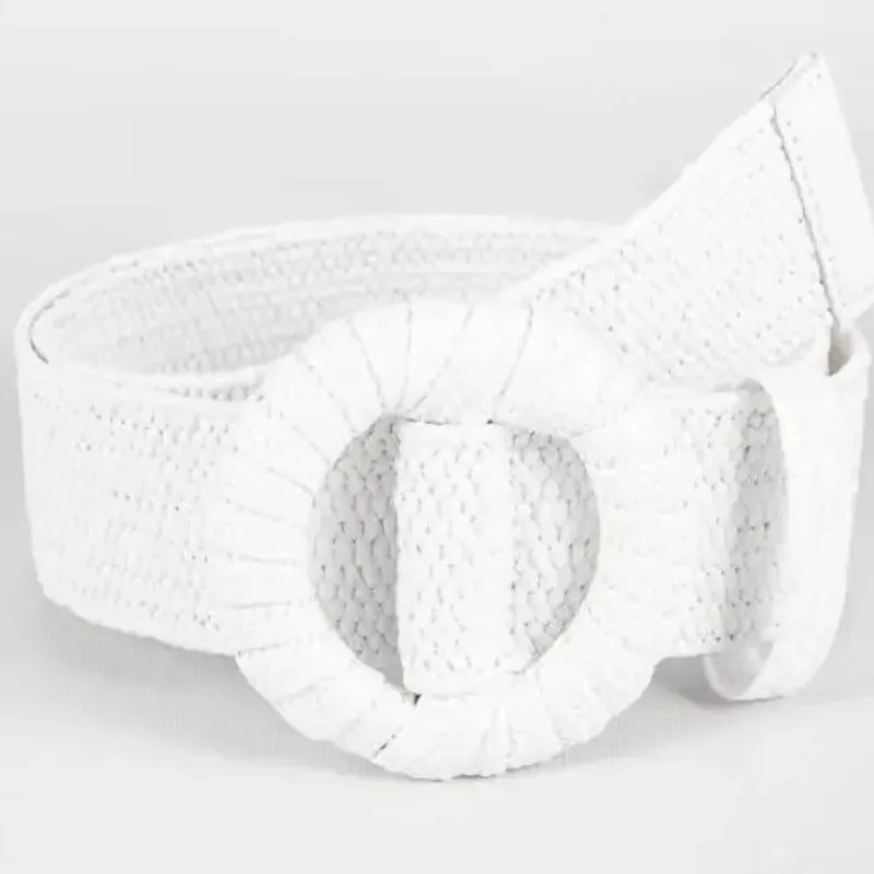 Retro-inspired Braided Summer Wide Belt with Pin Buckle