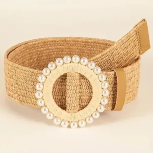 Retro-inspired Braided Summer Wide Belt with Pin Buckle