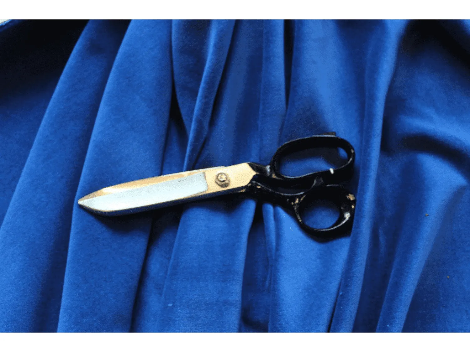 ROYAL BLUE - Cotton Dressmaking Velvet / Velveteen - Lightweight