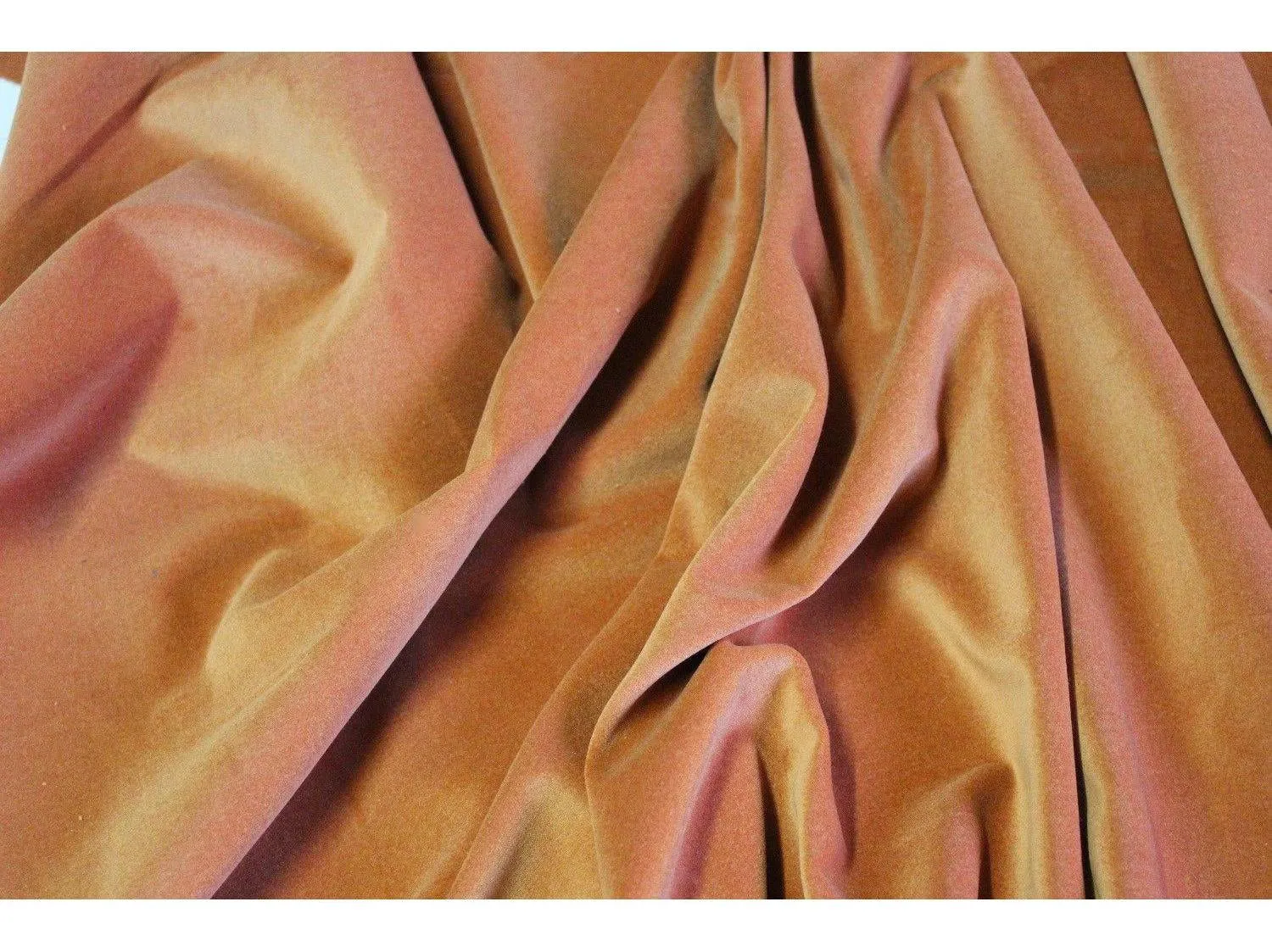 RUST (Orange) Cotton Dressmaking Velvet / Velveteen - Light Weight - 240  gsm - 112 cms Wide